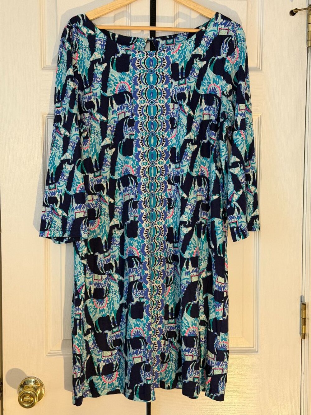 Lilly Pulitzer Bay Dress in Bright Navy Alpaca My Bags